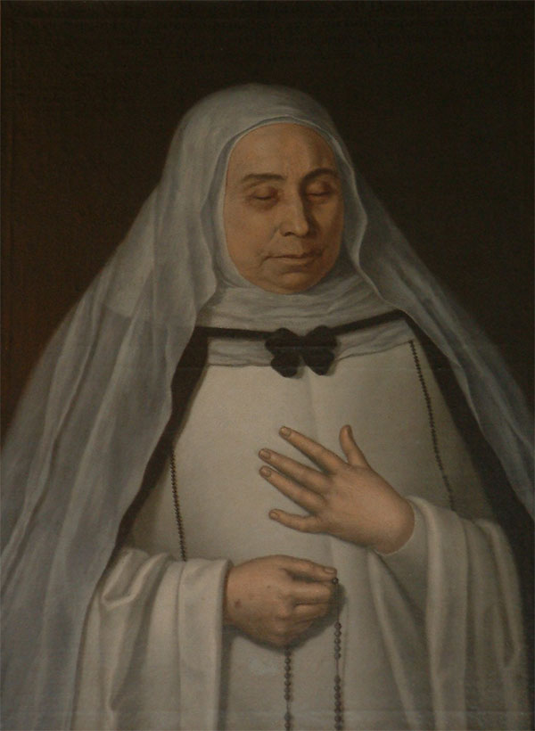 Título, Retrato de sor María de Jesús. Óleo Sobre Lienzo.